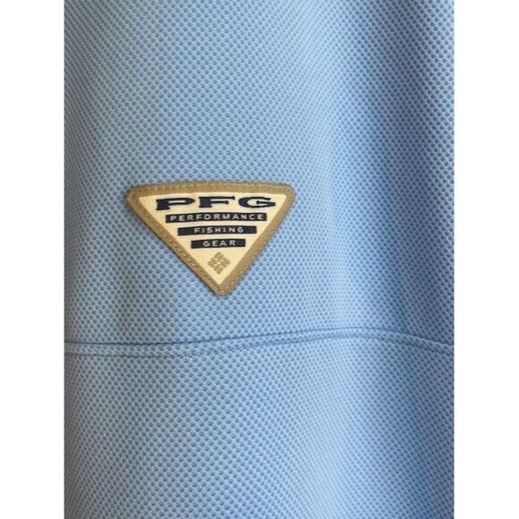 Columbia PFG Omni-Shade Mens Polo Shirt XL Blue - Picture 4 of 9
